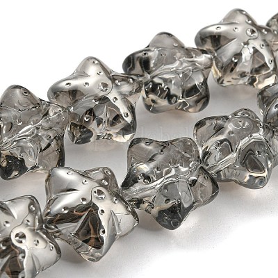 Нити прозрачных стеклянных бусин с жемчужным блеском EGLA-G037-07A-PL01-1