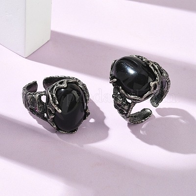 Кольца-манжеты с натуральными и синтетическими драгоценными камнями G-H332-15AS-1