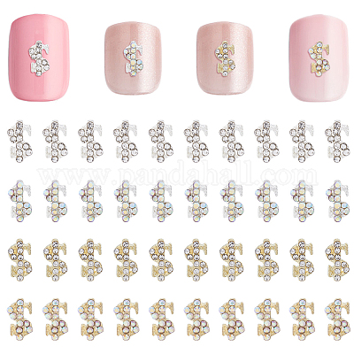 Кабошоны со стразами из сплава в 40 стилях MRMJ-FH0001-27-1