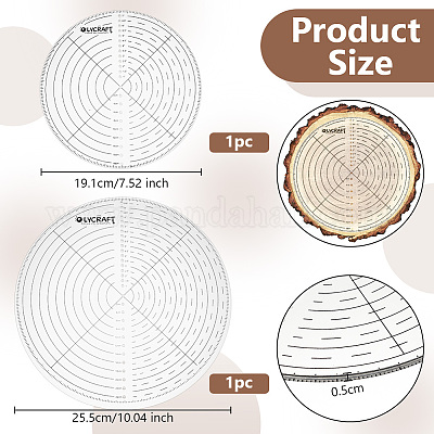 Прозрачный акриловый круглый центр искателя компаса DIY-WH0488-63B-1