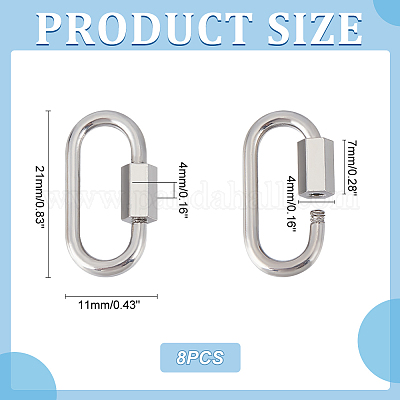 Брелоки с винтовым карабином из нержавеющей стали 304 STAS-UN0050-89P-1