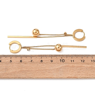 Серьги-кольца из нержавеющей стали 304 EJEW-F393-11G-1