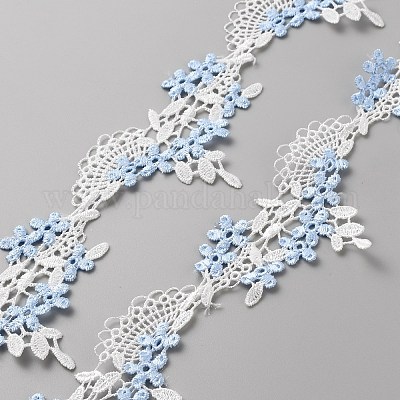 Кружевная отделка с вышивкой из полиэстера OCOR-WH0085-10A-1