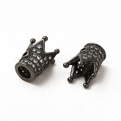 Стойки обшивки латунь микро проложить кубического циркония бусы ZIRC-C043-01B-1