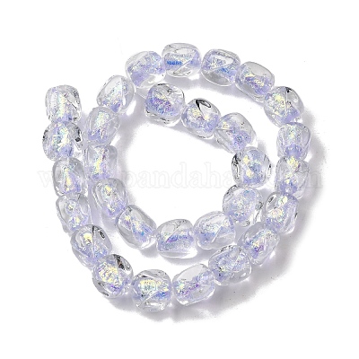 Нити из фольгированных бусин лэмпворк ручной работы FOIL-C002-01A-1