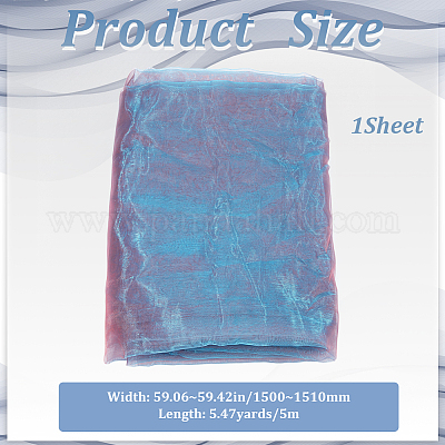 Ткань из полиэстера и органзы DIY-WH0003-138C-1