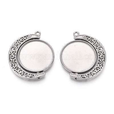 Вращающиеся подвески-кабошоны из не тускнеющей нержавеющей стали марки 304 STAS-N114-01P-1