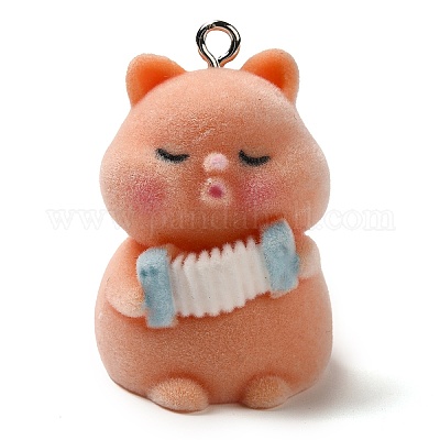 Милые подвески из флокированной смолы RESI-D072-01B-1