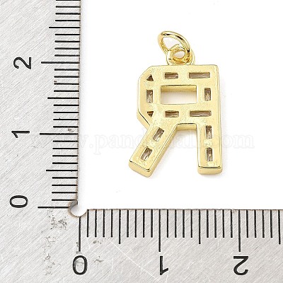 Латунные микро проложить кубического циркония подвески KK-V014-01G-18-1