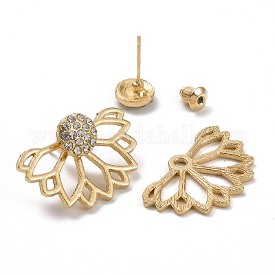 Серьги-гвоздики с кольцом EJEW-D277-03G-1