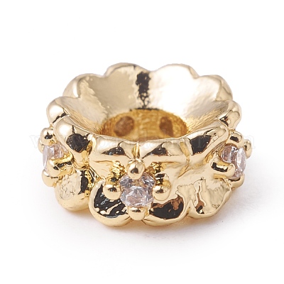 Экологически чистые латунные бусины из циркония с микропаве KK-F835-32-1