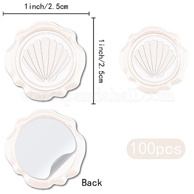 100шт. клейкие восковые наклейки DIY-CP0010-54B-1