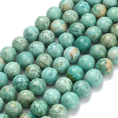 Бусы натуральная перуанская бирюза (яшма) G-L642-B08-10mm-1