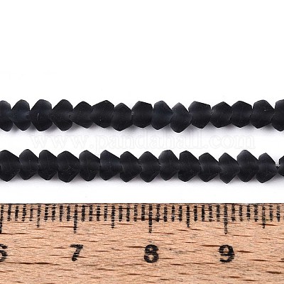 Матовые прозрачные стеклянные бусины GLAA-N016-4mm-30-1