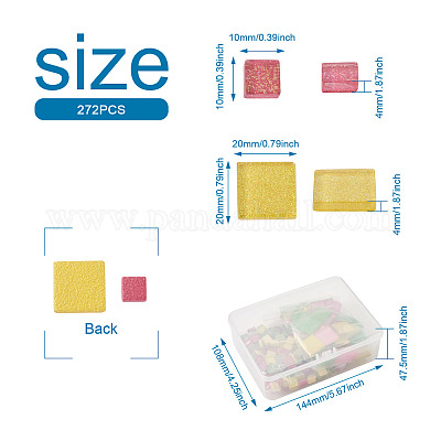 252шт 2 стилей стеклянных кабошонов GGLA-EL0001-01D-1