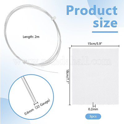 2м 925 серебряных полных жестких провода STER-PH0002-13B-1