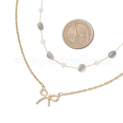 Подвеска-бантик из нержавеющей стали 304 NJEW-JN05399-03-1