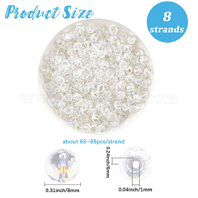 Стеклянные бусины с гальваническим покрытием  EGLA-LT0001-06B-1