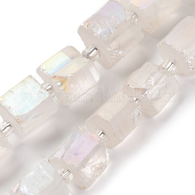 Гальванические природный кварц бисер пряди G-G767-02-16-1