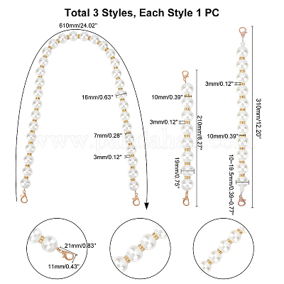 Ремешок для сумки с бусинами из искусственного жемчуга FIND-WR0002-15-1