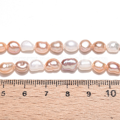 Нити из натурального культивированного пресноводного жемчуга PEAR-N014-05N-01-1