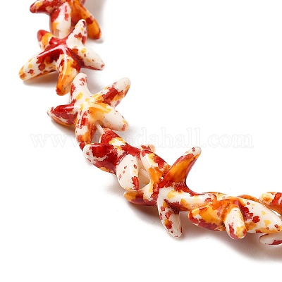 Нити из синтетических бирюзовых бусин G-P507-04C-1