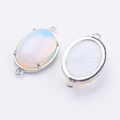 Соединители звеньев из натурального / синтетического камня из латуни&nbsp;G-E398-04A-1