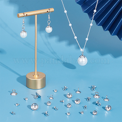 80 шт. 4 стиля 201 нержавеющая сталь бусины колпачки подвески STAS-UN0063-51-1