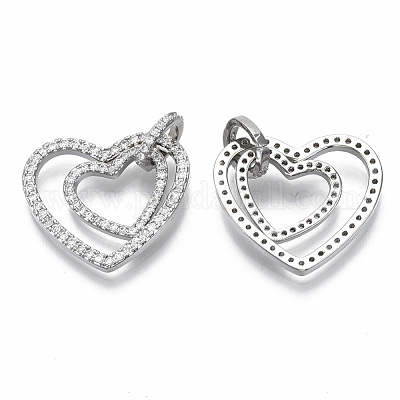 Латунные микро проложить кубического циркония подвески ZIRC-S061-165P-NF-1