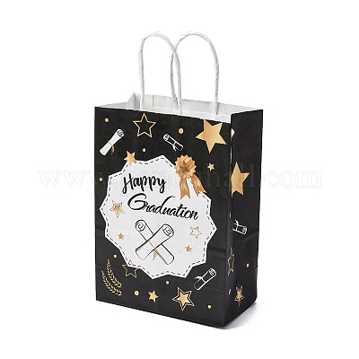 Прямоугольные бумажные пакеты на тему выпускного CARB-F012-01D-1