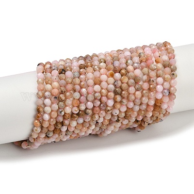 Нити бусин из натурального перуанского розового опала X-G-D304-02-4mm-1