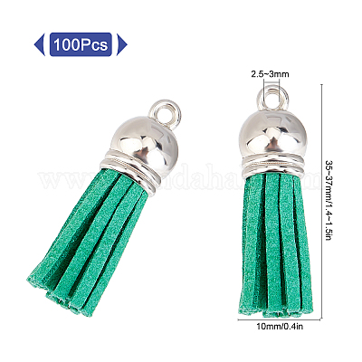 100 шт. Искусственная замша подвеска с кисточкой украшения FIND-SC0002-29B-1