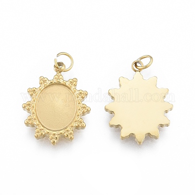 Ионное покрытие (ip) нержавеющая сталь 304 подвеска кабошон оправа X-STAS-N097-259-1