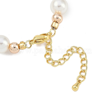 Браслеты с подвесками из латуни с микропаве из кубического циркония BJEW-P341-13G-01-1