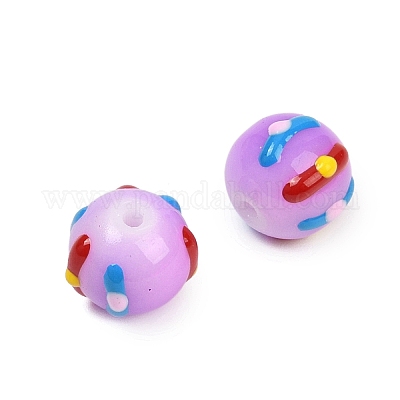 Бусины из стеклянной эмали LAMP-R004-05G-1