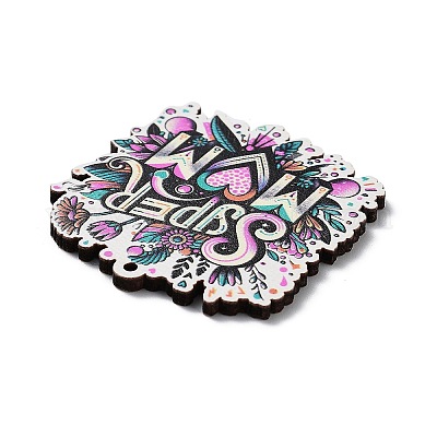 Деревянные подвески ко Дню матери WOOD-I012-01G-1