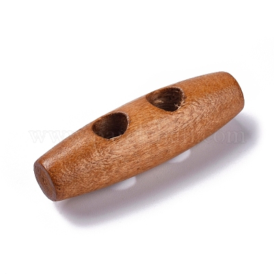 Пуговицы из натурального дерева WOOD-WH0100-01B-1