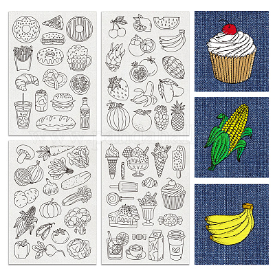 Wholesale 4 Sheets 11.6x8.2 Inch Stick and Stitch Embroidery Patterns 