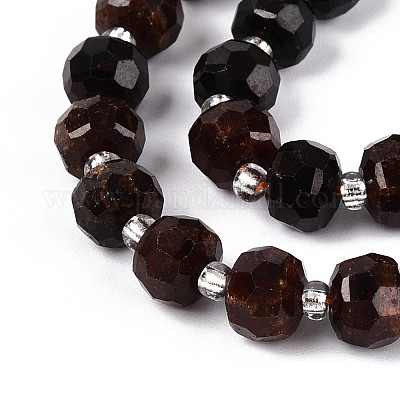 Натуральный оранжевый гранатовый бисер пряди G-N327-08A-04-1