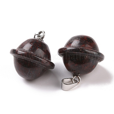 Природные брекчированных яшмы подвески G-B041-01P-05-1