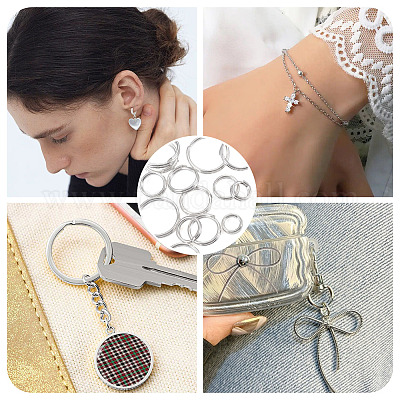 20 шт. 5 стиля 925 разъемных кольца из стерлингового серебра&nbsp;STER-TA0001-49-1