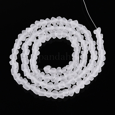 Матовые прозрачные стеклянные бусины GLAA-N016-4mm-11-1