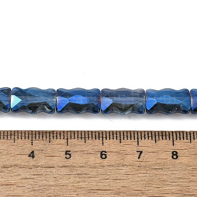 Стеклянные бусины с гальваническим покрытием  EGLA-L045-F-FR01-1