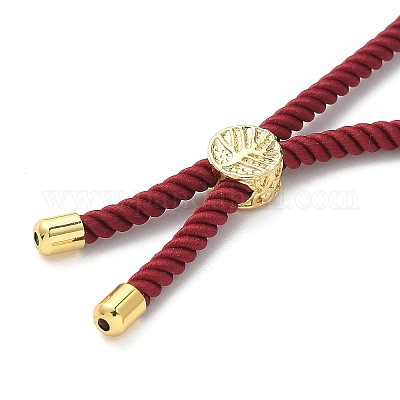 Изготовление браслетов из хлопка KK-F758-03R-G-1