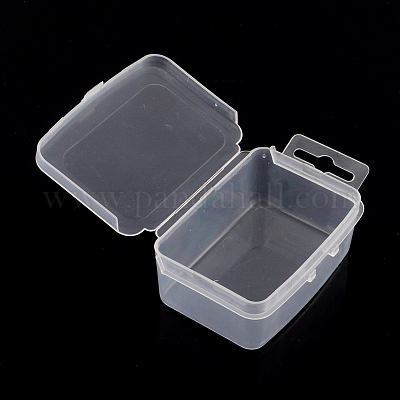 Fule 5 Pcs Clear Plastic Storage Containers Small Rectangle Bead