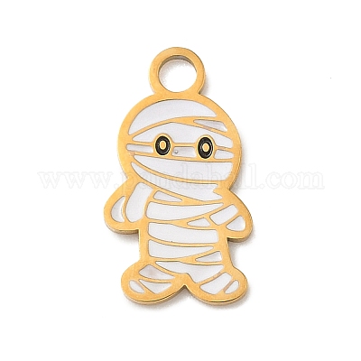 Подвески из нержавеющей стали 304 с эмалью на тему Хэллоуина STAS-Z164-03G-06-1