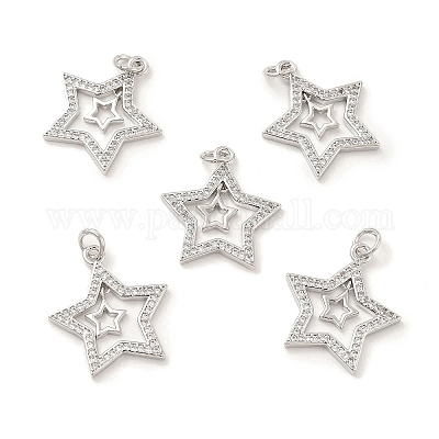 Латунные микро проложить кубического циркония подвески KK-E068-VB106-1