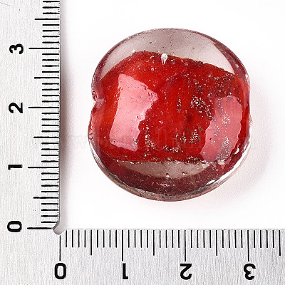 Светящиеся бусины лэмпворк из золота и песка ручной работы FOIL-T006-02B-1