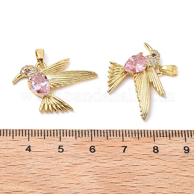 Латунные микро проложить кубического циркония подвески KK-G533-06G-02-1