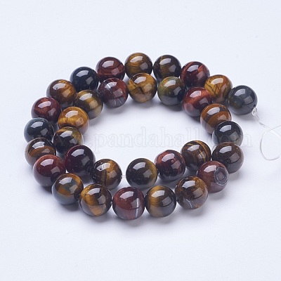 Природных тигровый глаз бисер нитей&nbsp;G-D855-07-12mm-1
